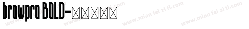 browpro BOLD字体转换
